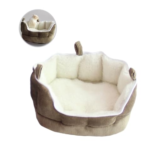 GALPADA Kleintier Hängematte Sofa Bett für Frettchen Meerschweinchen Hamster Squirrel Mäuse Schlafhaus Kuscheliges Versteck Haustierbett Kaffee Farbe von GALPADA