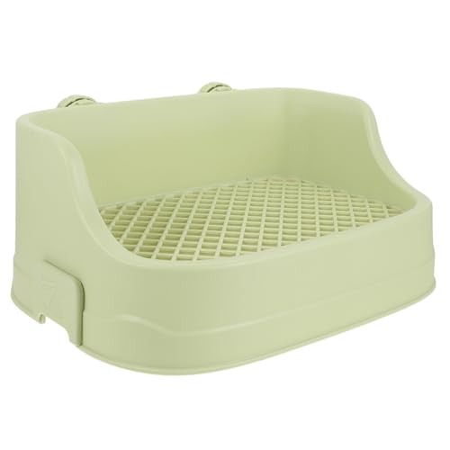 GALPADA Kleintier toilettenbox aus Kunststoff Quadratisch Grün für Kaninchen Meerschweinchen Chinchilla als Streu Trainingsbox für Kleine Haustiere Geruchsarm Leicht zu Reinigen von GALPADA
