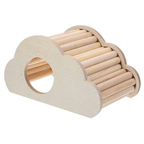 GALPADA Kleintierversteck aus Holz für Hamster Gemütliches Nest mit Leiter für Kleine Haustiere Atmungsaktiv und Langlebig Entspannen von GALPADA