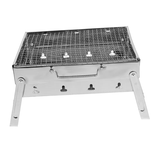 GALPADA Kompakter Tragbarer Edelstahl Bbq Grill für Garten und Camping Robust Feuerfest Vielseitiger Holzkohlegrill für Outdoor Grillspaß von GALPADA