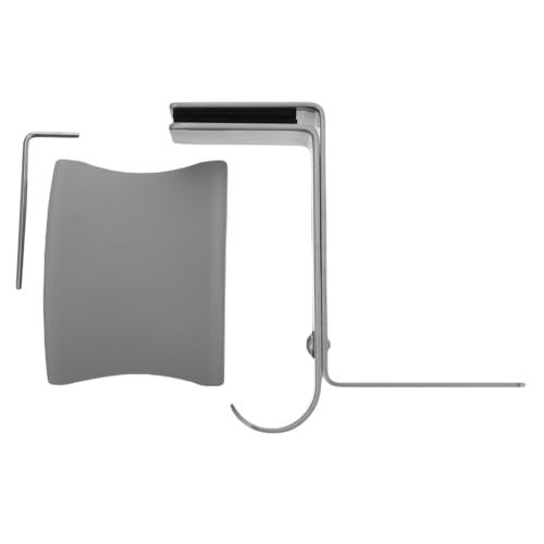 GALPADA Kopfhörerhalterung mit Ansteckclip Robuste Praktische Aufhängemöglichkeit für Headsets Schreibtisch Verstellbarer Kopfhörerständer mit PU Lederpolster und Anodisierter Oberfläche von GALPADA