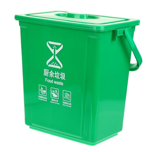 GALPADA Küchenabfalleimer mit Deckel und Praktischem Tragegriff Geruchsblockierender Komposteimer für Biomüll Kompakter Haushaltsmülleimer für Organische Küchenabfälle Langlebiger von GALPADA
