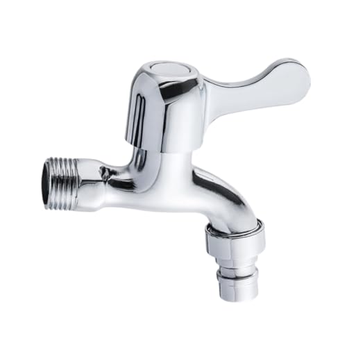 GALPADA Kupfer Waschmaschinen Wasserhahn mit Langlebiger Beschichtung Rostfrei Einfacher Einbau Vielseitig für Balkon Moppbecken und Pool Moderner Silberner Wasserfall Wasserhahn für von GALPADA