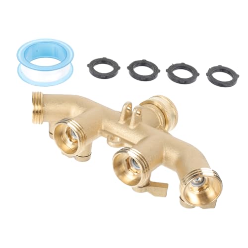 GALPADA Kupfer Wege Kugelhahn Wasserverteiler für Garten Robuster Fach Schlauchanschluss Verteiler Platzsparender Garten Wasserhahn Adapter für Gleichzeitige Nutzung Mehrerer Schläuche GALPADA Kupfer Wege Kugelhahn Wasserverteiler für Garten Robuster Fach Schlauchanschluss Verteiler Platzsparender Garten Wasserhahn Adapter für Gleichzeitige Nutzung Mehrerer Schläuche von GALPADA