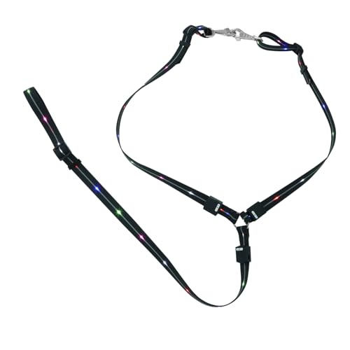 GALPADA LED Pferde brustgeschirr mit Wiederverwendbarem Wasserdichtem Pu Material Hohe Sichtbarkeit mit Lichtmodi für Sicheres Pferdetraining und Nachtreiten Verstellbarer Pferderiemen in von GALPADA