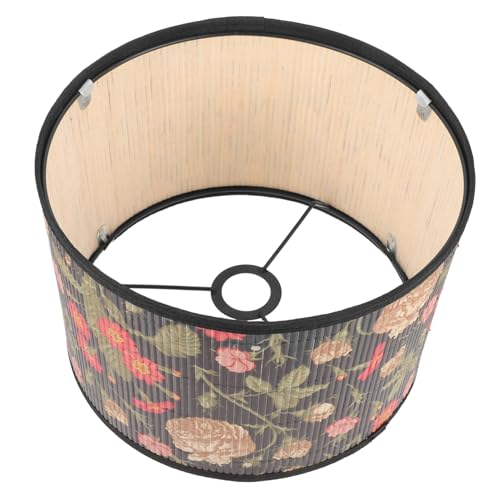 GALPADA Lampenschirm Ersatz für Tischlampe Rattan Optik Handgefertigt Metall Naturmaterial Robust Lichtschutz Dekorativer Lampenschirm für Wohnzimmer Schlafzimmer von GALPADA