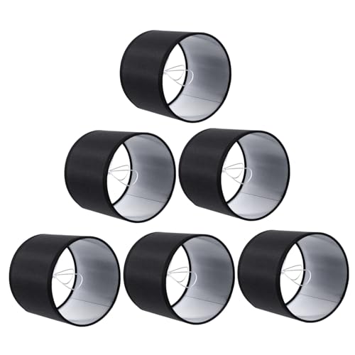 GALPADA Lampenschirm Zylindrische Leuchtenschale Schwarz Robust Abnehmbar Für Tisch und Stehlampe Moderne Heimdekoration Natürliche Lichtstreuung von GALPADA
