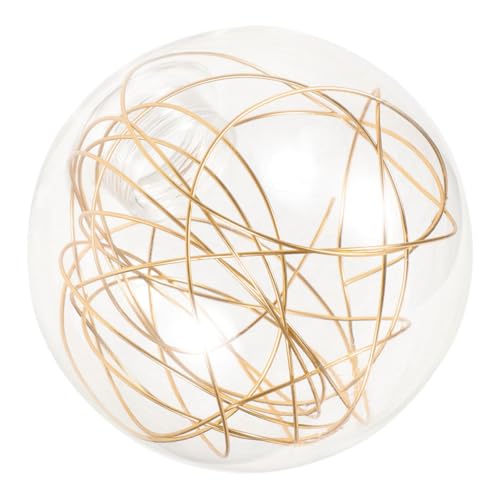 GALPADA Lampenschirm mit Goldenem Aluminiumdraht Runder Hängelampe Eleganter Lichtschutz für Wohnzimmer und Hotel Transparentes Design für Helligkeit von GALPADA