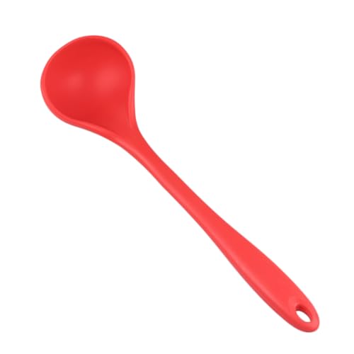 GALPADA Lebensmittelechte Silikon Suppenkelle Rote Küchenhelfer Kleine Schöpflöffel Schonend für Pfannen für Haushalt Kochen Buffet und Picknick von GALPADA