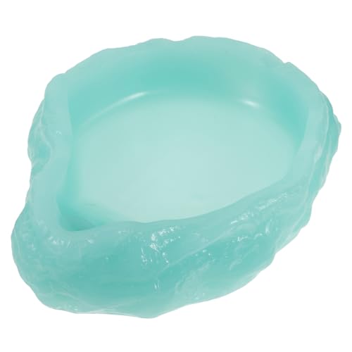 GALPADA Leuchtender Reptilien Wassernapf aus Resin Rutschfestes Futter Trinkschälchen für Eidechsen Geckos und Kleine Reptilien Glühend im Dunkeln Robust und Langlebig von GALPADA