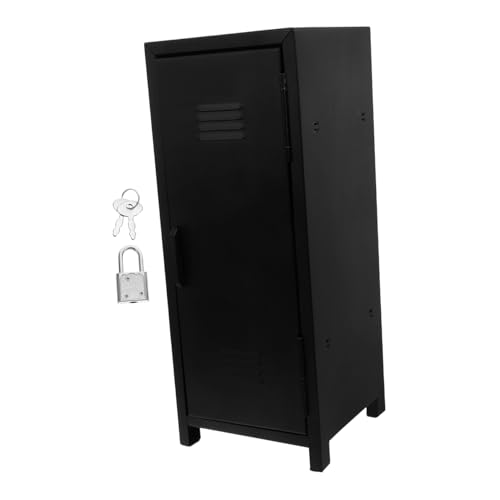 GALPADA Lockable Metall-Schrank Desktop Organizer mit Schlüssel Kompaktes Aufbewahrungsfach Vielseitiger Sicherer Metall-Organizer für Büro Schlafzimmer und Wohnzimmer von GALPADA