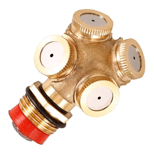 GALPADA Low Pressure Nebeldüse Kupfer Sprühkopf für Gartenschlauch Langlebige Zerstäubungsdüse mit Einfacher Installation Vielseitig für Bewässerung Gewächshaus und Landwirtschaft von GALPADA