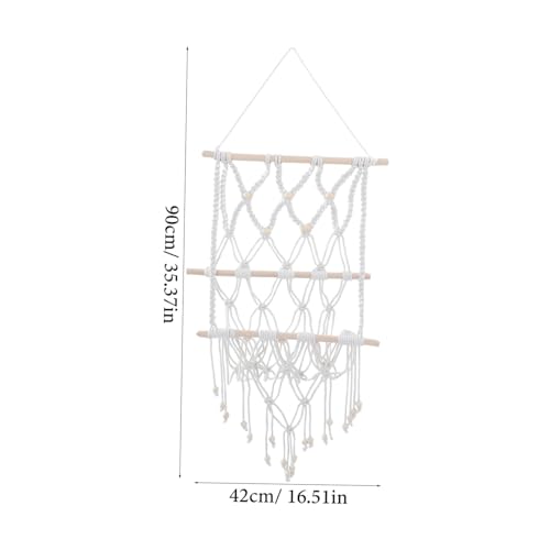 GALPADA Macrame Wandbehang mit Fransen und Aufhänger Vielseitiges Wandregal und Organizer für Bücher und Pflanzen Kompakte Leichte Hängeregal Deko für Stilvolle Wohnraumgestaltung GALPADA Macrame Wandbehang mit Fransen und Aufhänger Vielseitiges Wandregal und Organizer für Bücher und Pflanzen Kompakte Leichte Hängeregal Deko für Stilvolle Wohnraumgestaltung von GALPADA