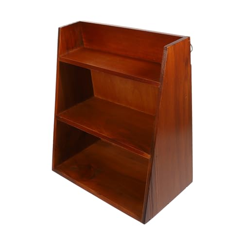 GALPADA Mehrschichtiges Holz Lagerregal für Schreibtisch Kleinteile Organizer Stabil und Langlebig Dreischichtig für Büro und Zuhause von GALPADA
