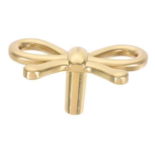 GALPADA Messing Bowknot Türgriff Eleganter Schrankgriff Vintage Stil Robuster Möbelgriff Einfach zu Montieren für Kommode Schlafzimmer Wohnzimmer von GALPADA
