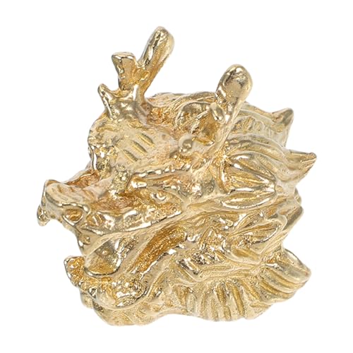 GALPADA Messing Möbelknopf Drachenkopf Design Künstlerisch Graviert Chinesischer Stil Vielseitig Kompatibel Einfache Montage für Schränke Kleiderschränke Küchenmöbel Traditionelle und von GALPADA