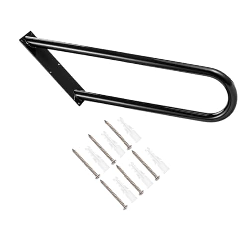 GALPADA Metall Handlauf Treppengeländer Wandmontage Innen Außen Vielseitig Robust für Treppe Bad Garage Veranda Sicherheitsgriff Langlebig Schwarz von GALPADA
