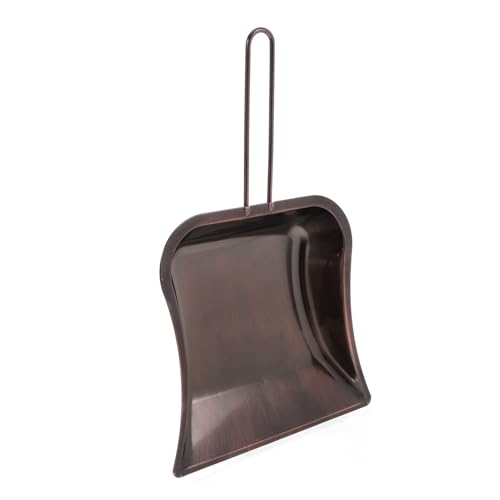 GALPADA Mini Kehrschaufel aus Edelstahl mit Langem Griff Robuste Metallstaubpfanne für Werkstatt Garage und Tisch Kompakte Langlebige Ascheschaufel in Rot und Bronze Vielseitiges von GALPADA