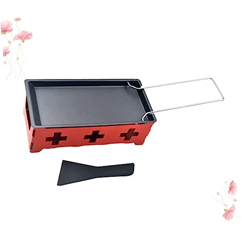 GALPADA Mini Non Stick Käsegrill Set Tragbare Backform für Käsefondue für Herdgestell Backblech und Kleinem Spatel Rot Stahlgriff GALPADA Mini Non Stick Käsegrill Set Tragbare Backform für Käsefondue für Herdgestell Backblech und Kleinem Spatel Rot Stahlgriff von GALPADA
