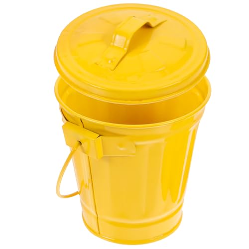 GALPADA Mini Tischmülleimer aus Robustem Metall mit Deckel Kompakter Abfalleimer für Wohnzimmer Schlafzimmer und Büro Vielseitiger Desktop Papierkorb und Aufbewahrungsbehälter Gelb GALPADA Mini Tischmülleimer aus Robustem Metall mit Deckel Kompakter Abfalleimer für Wohnzimmer Schlafzimmer und Büro Vielseitiger Desktop Papierkorb und Aufbewahrungsbehälter Gelb von GALPADA