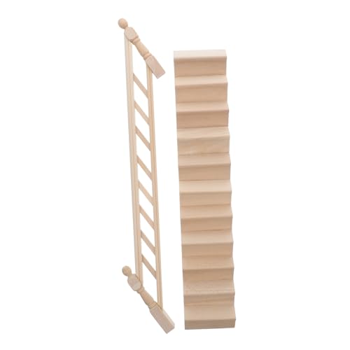 GALPADA Miniatur Holztreppe mit Handlauf Unbemalt Langlebig und Vielseitig für Puppenhäuser Miniaturszenen und Fotorequisiten Realistische Treppenhausdekoration GALPADA Miniatur Holztreppe mit Handlauf Unbemalt Langlebig und Vielseitig für Puppenhäuser Miniaturszenen und Fotorequisiten Realistische Treppenhausdekoration von GALPADA