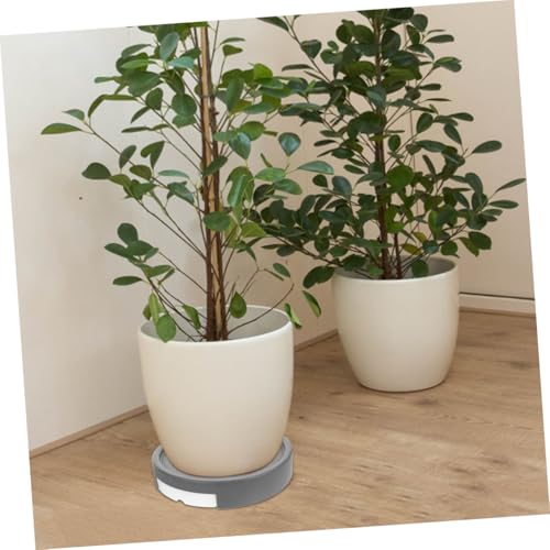 GALPADA Mobilierbarer Pflanzentopf untersetzer mit Wasserbehälter Robustes Rundes Pflanzen tablett mit Rädern Vielseitiger Pflanzenständer für Drinnen und Draußen Graue Farbe GALPADA Mobilierbarer Pflanzentopf untersetzer mit Wasserbehälter Robustes Rundes Pflanzen tablett mit Rädern Vielseitiger Pflanzenständer für Drinnen und Draußen Graue Farbe von GALPADA