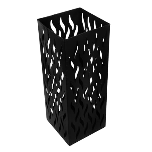 GALPADA Moderner Metallener Schirmständer mit Multifunktionaler Aufbewahrung für Regenschirme Gehstöcke und Trockenblumen Platzsparend für Flur Wohnzimmer und Büro in Elegantem Schwarz von GALPADA