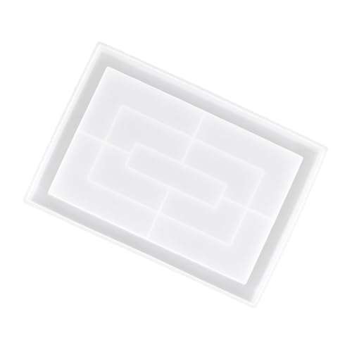 GALPADA Multifunktionale Epoxidharz Gießform Silikonform für DIY Blumentablett Rutschfest Langlebig Leicht zu Entformen Geeignet für Kreative Handarbeiten mit Glitzer und Trockenblumen von GALPADA