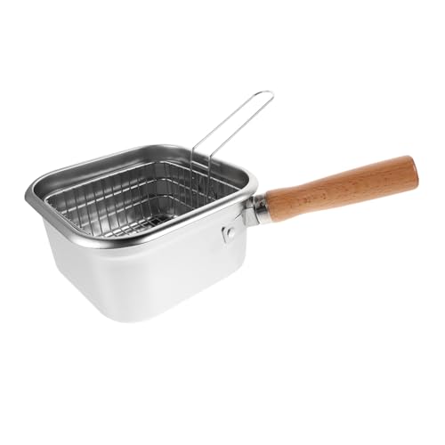 GALPADA Multifunktionaler Edelstahl Stovetop Fryer mit Korb Tragbarer Deep Fryer Topf zum Frittieren Kochen und Dämpfen Leicht Platzsparend für Camping Picknick und Kleine Küchen GALPADA Multifunktionaler Edelstahl Stovetop Fryer mit Korb Tragbarer Deep Fryer Topf zum Frittieren Kochen und Dämpfen Leicht Platzsparend für Camping Picknick und Kleine Küchen von GALPADA