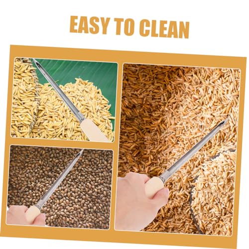 GALPADA Multifunktionaler Getreide und Pulverprobenehmer aus mit Holzgriff Langlebiges Langes Sampler Werkzeug für Mais und Sojabohnen Robustes und Wiederverwendbares Probenahmegerät von GALPADA
