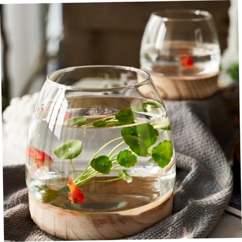 GALPADA Multifunktionaler Glas-fischtank mit Holzsockel Transparenter Betta-Aquarium-dekor Großer Tisch-glasbehälter zur Pflanzenhydroponik Dekorativ und Langlebig für Büro und Zuhause GALPADA Multifunktionaler Glas-fischtank mit Holzsockel Transparenter Betta-Aquarium-dekor Großer Tisch-glasbehälter zur Pflanzenhydroponik Dekorativ und Langlebig für Büro und Zuhause von GALPADA