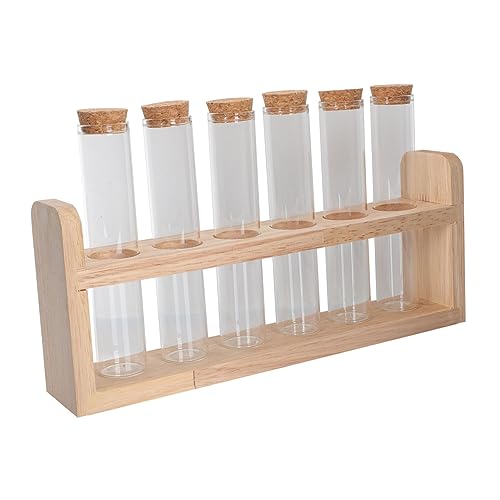 GALPADA Multifunktionaler Haushalts-glasröhrenständer für Kaffee Teebohnen Dekorativer Desktop-reagenzglas-halter Vielseitiges Aufbewahrungsset für Küche und Haushalt Geschenkidee von GALPADA