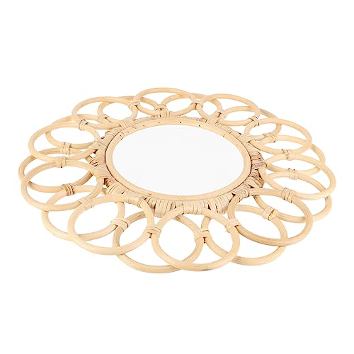 GALPADA Nordischer Rattan Wandspiegel Vintage Design Handgefertigter Dekorativer Hängespiegel Boho Stil Wanddeko für Wohnzimmer Schlafzimmer Langlebig und Stilvoll GALPADA Nordischer Rattan Wandspiegel Vintage Design Handgefertigter Dekorativer Hängespiegel Boho Stil Wanddeko für Wohnzimmer Schlafzimmer Langlebig und Stilvoll von GALPADA