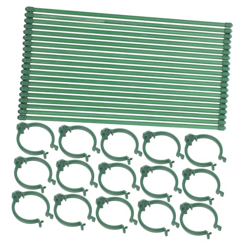 GALPADA Orchideenstütze Teiliges mit Flexiblen Pflanzenstützen und Transparenten Clips Verstellbare Pflanzenhalter für Blumen Topfpflanzen und Garten Stabile und Platzsparende von GALPADA