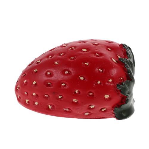 GALPADA Outdoor Schlüsselversteck Erdbeerform Wetterfeste Fake Erdbeer Schlüsselbox für Garten Terrasse Wiese Diskretes Tragbares Versteck für Ersatzschlüssel Stilvolle Gartendekoration von GALPADA