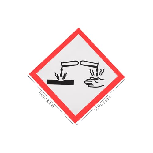 GALPADA PVC Korrosionsbeständiger Sicherheitsaufkleber Selbstklebend Robust Witterungsbeständig Ghs Warnschild für Ätzende Stoffe Gefahrstoffkennzeichnung GALPADA PVC Korrosionsbeständiger Sicherheitsaufkleber Selbstklebend Robust Witterungsbeständig Ghs Warnschild für Ätzende Stoffe Gefahrstoffkennzeichnung von GALPADA