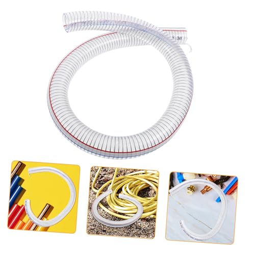 GALPADA PVC Stahlverstärkte Spiralschläuche Flexible und Robuste Schlauchleitung für Wasser und Ölanwendungen Id Od für Pumpen und Gartenbewässerung von GALPADA