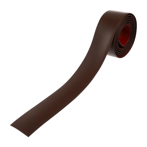 GALPADA PVC Übergangsprofil Selbstklebend Braun Bodenleiste für Fliesen Teppichübergänge Abdeckend Leicht zu Reinigen Rutschfeste Verbindung für Nahtlose Bodengestaltung von GALPADA
