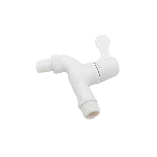 GALPADA PVC Wasserhahn Kunststoff Kaltwasser Wasserhahn für Waschbecken Küchen Bad Leicht zu Bedienen und Schnell zu Schließen für Waschmaschine und Handwaschbecken von GALPADA