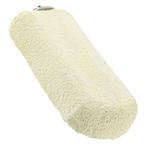 GALPADA Papageien Kauspielzeug Molarstein Vogelkäfig Stand Käfig Sitzstange Mineralstein Klettern für Wellensittiche Nymphensittiche Hamster Gelb von GALPADA