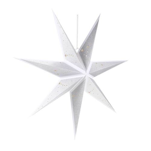 GALPADA Papier Stern Lampenschirm Dekorative Deckenleuchte Langlebiges Material Weiches Licht für Innenräume Festliche und Wohnliche Atmosphäre Geeignet für Wohnzimmer Bar Hochzeit und von GALPADA