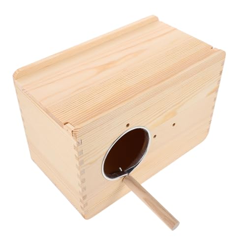 GALPADA Parrot Nesting Box aus Massivem Holz mit Sicherem Design und Außenvogelhaus für Nistplätze von Nymphensittichen und Agaporniden Einfach zu Montieren Reinigen GALPADA Parrot Nesting Box aus Massivem Holz mit Sicherem Design und Außenvogelhaus für Nistplätze von Nymphensittichen und Agaporniden Einfach zu Montieren Reinigen von GALPADA