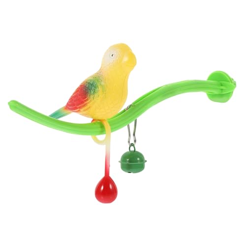 GALPADA Parrot Training Perch Stand aus Stabilem Kunststoff Bissfestes Vogelspielzeug mit Beweglicher Simulation für Cockatiel und Wellensittich Kauspielzeug für Käfigvögel Einfach zu von GALPADA