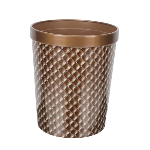 GALPADA Plastik Müllbehälter Rund mit Druckring Kompakt und Stoßfest aus PP Platzsparender Abfalleimer für Haushalt Küche Büro Wohnzimmer Langlebiger Home Trash Can für Vielseitige von GALPADA