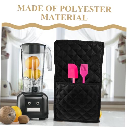 GALPADA Polyester Mixer Abdeckung Staubschutz Küchengeräte Schutzhülle mit Zubehörfach für Standmixer Schutz vor Schmutz Kratzern und Haustieren Küchenmixer Haube Schwarz von GALPADA