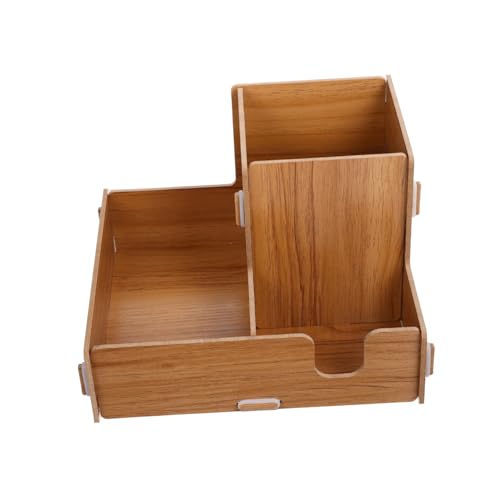 GALPADA Praktischer Holzbecherhalter für Papierbecher mit Separaten Fächern für Strohhalme und Deckel Sicherer Stand Tisch organizer für Küche und Kaffeezone für Einwegbecher und Saubere von GALPADA