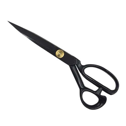 GALPADA Professionelle Schere Metall Schneiderschere Langlebig Rostfrei Ergonomisch Leicht für Stoffe Schneidarbeiten Nähen und Handwerk Geeignet Schwarz von GALPADA