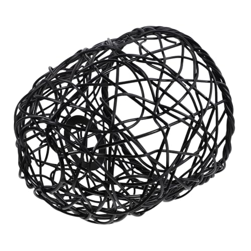 GALPADA Rattan Lampenschirm Gewebt Rustikaler Kronleuchter für Schlafzimmer Wohnzimmer Flur Einfache Installation Hellbraun für Boho und Landhausstil von GALPADA