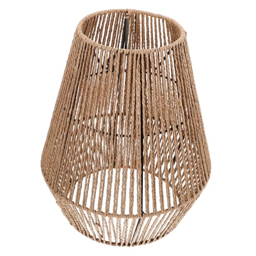 GALPADA Rattan Lampenschirm Handgefertigt Rustikal Leicht für Hängelampe Wohnzimmer Schlafzimmer Esszimmer Hotel Restaurant Vielseitig Verwendbar Sanft Lichtstreuend Einfache Montage von GALPADA