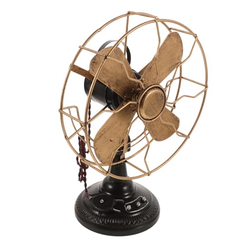 GALPADA Retro-Fan-Ornamente Vintage-Fan-Modell antiker Tischventilator Vintage Schreibtisch geformt für Lüfter Retro-Tischventilator Vintage -Fan Vintage Tischventilator-Modell Eisen von GALPADA